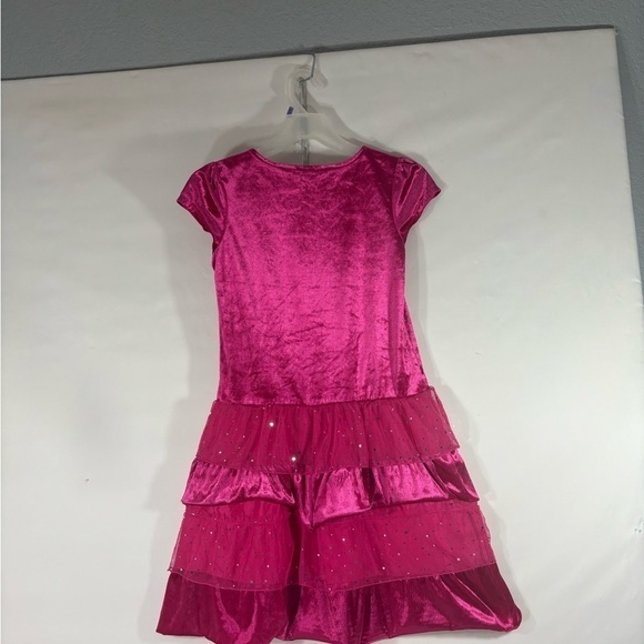 Dark Pink Velvet and Tulle Dress XL 14- 16 - Picture 3 of 4